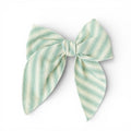 Pistachio Stripe - Darling Hair Bow
