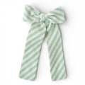 Pistachio Stripe - Lady Hair Bow