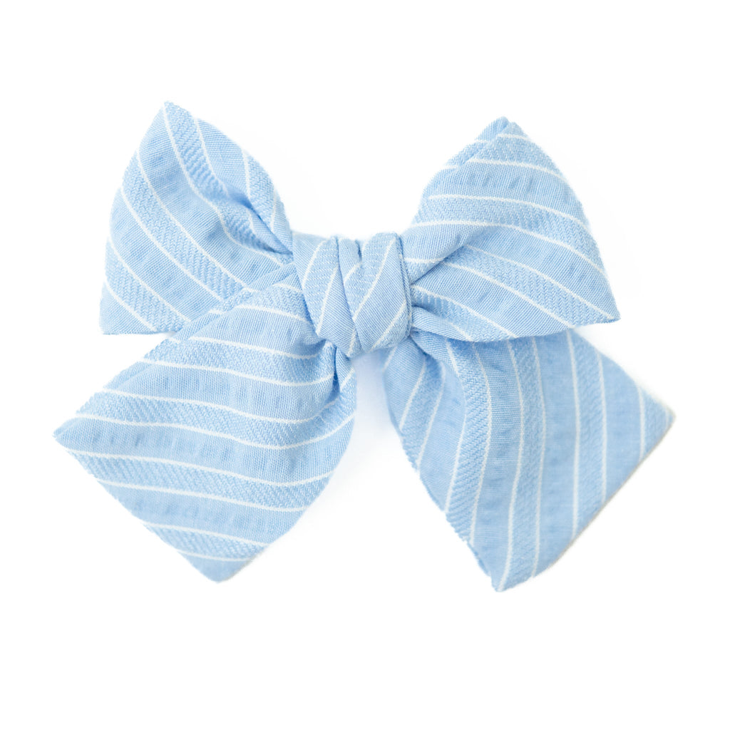 Pond Stripe - Petite Hair Bow