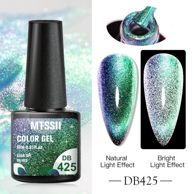 Popular Cat Eye Gel Nail Polish Magnetic Colorful UV Rainbow Gel Fashion Charming Effect Modern Design