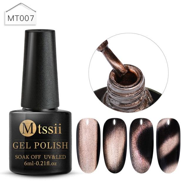 Popular Cat Eye Gel Nail Polish Magnetic Colorful UV Rainbow Gel Fashion Charming Effect Modern Design