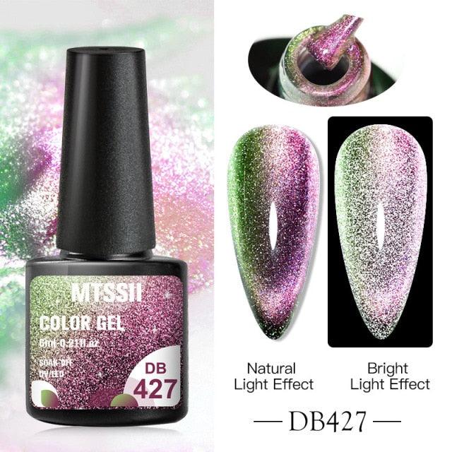 Popular Cat Eye Gel Nail Polish Magnetic Colorful UV Rainbow Gel Fashion Charming Effect Modern Design