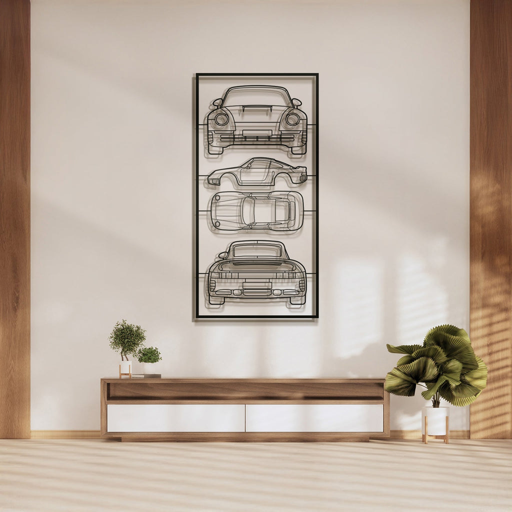 1986 959 Quad Profile Metal Frame Silhouette - MT1458