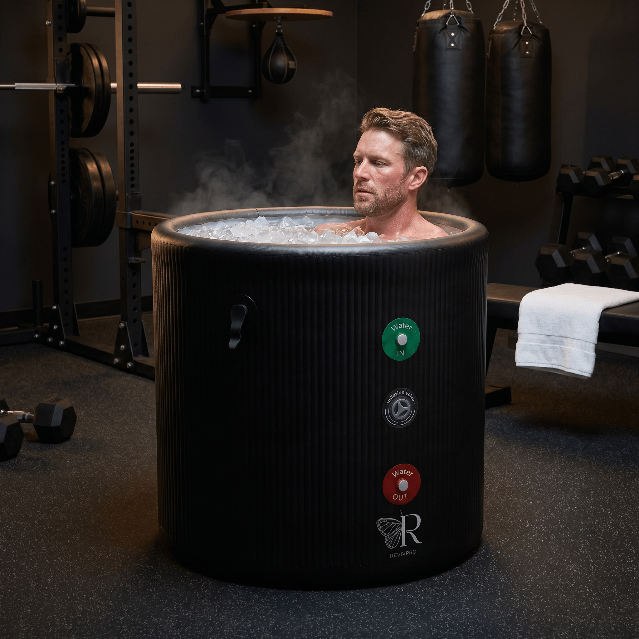 Portable Ice Bath Tub Pro - Water Chiller Compatible Cold Plunge Easy Recovery Solution RevivPro