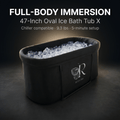 Portable Oval Ice Bath Tub X with Extra Length - Water Chiller Compatible Cold Plunge RevivPro