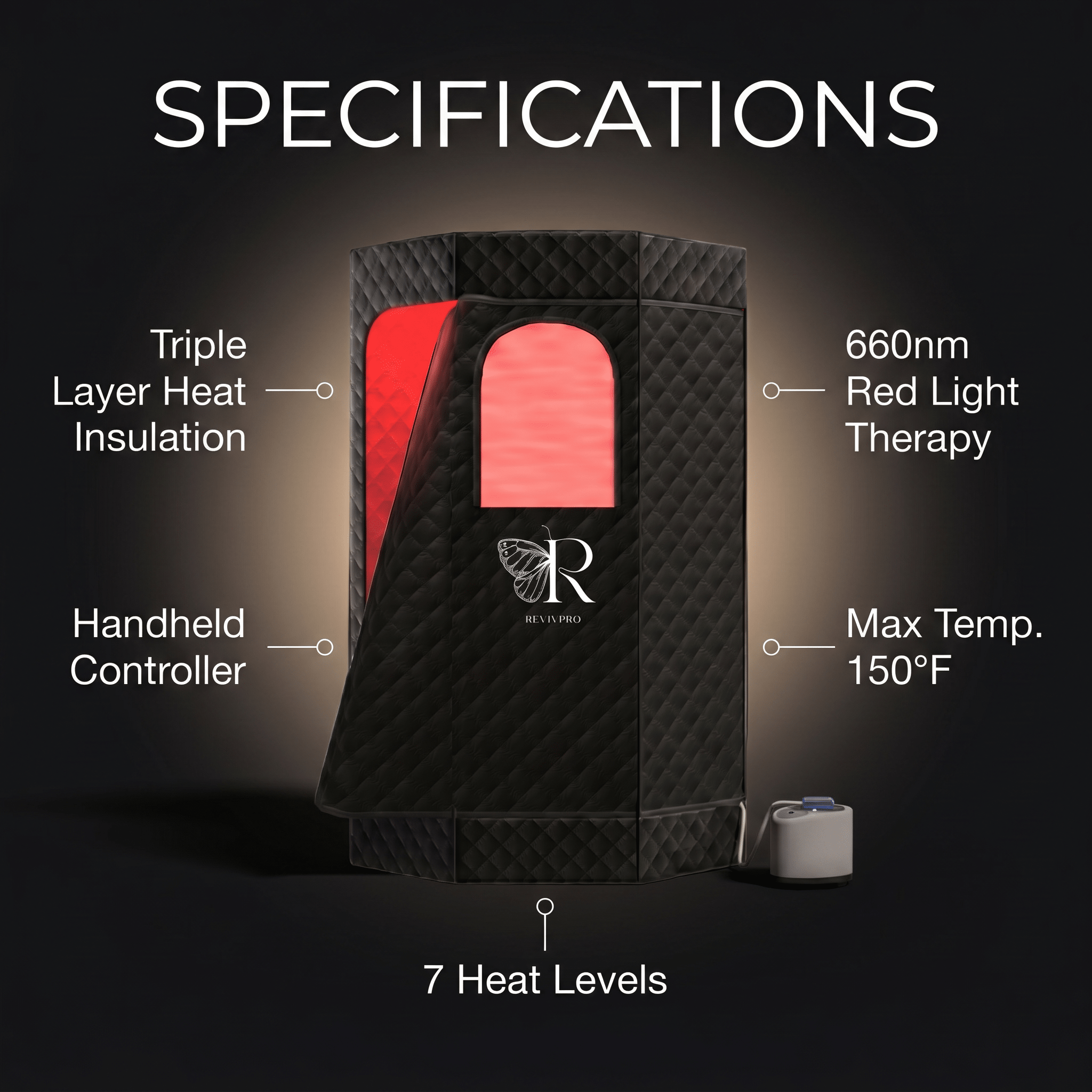 Red Light Therapy Sauna · Half Price of $399 SaunaPro | RevivPro RevivPro