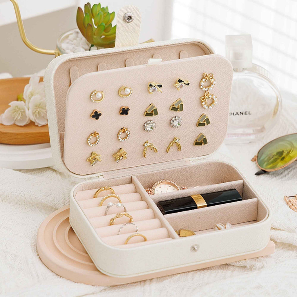 Small Jewelry Organizer Box Travel Case for Rings and Earrings Dashing Nova