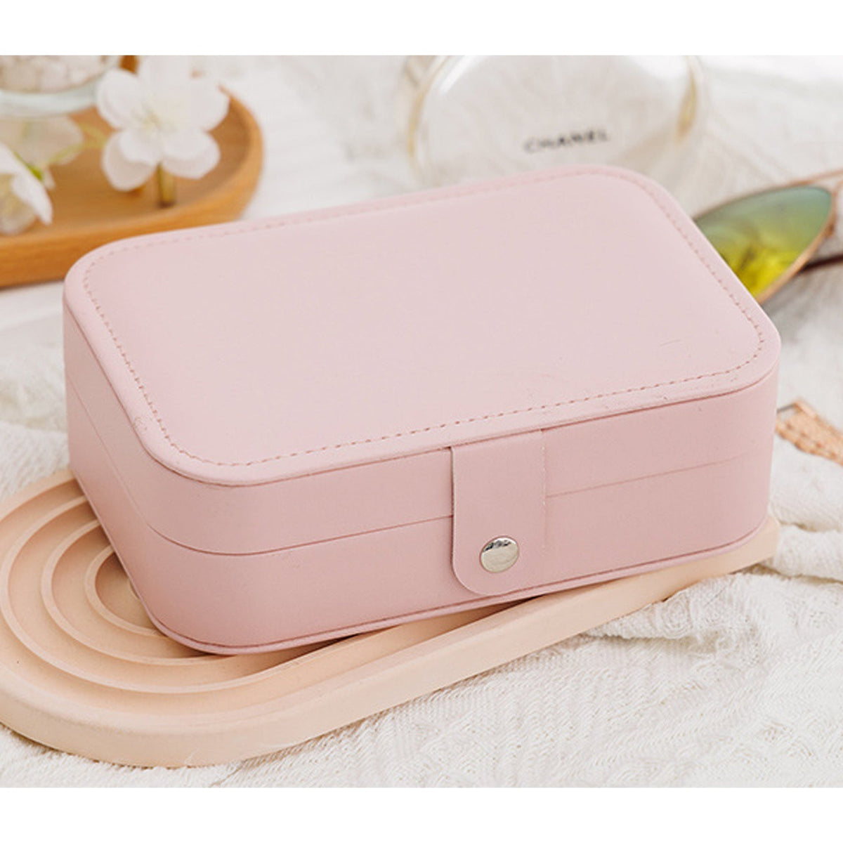 Small Jewelry Organizer Box Travel Case for Rings and Earrings Dashing Nova