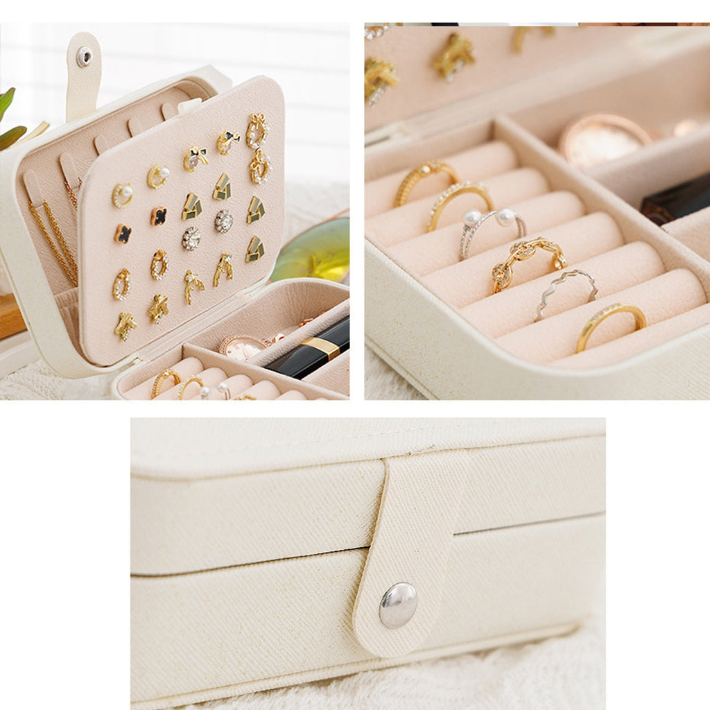 Small Jewelry Organizer Box Travel Case for Rings and Earrings Dashing Nova
