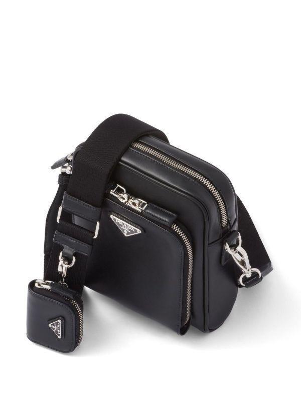 Prada Triangle Logo leather shoulder bag