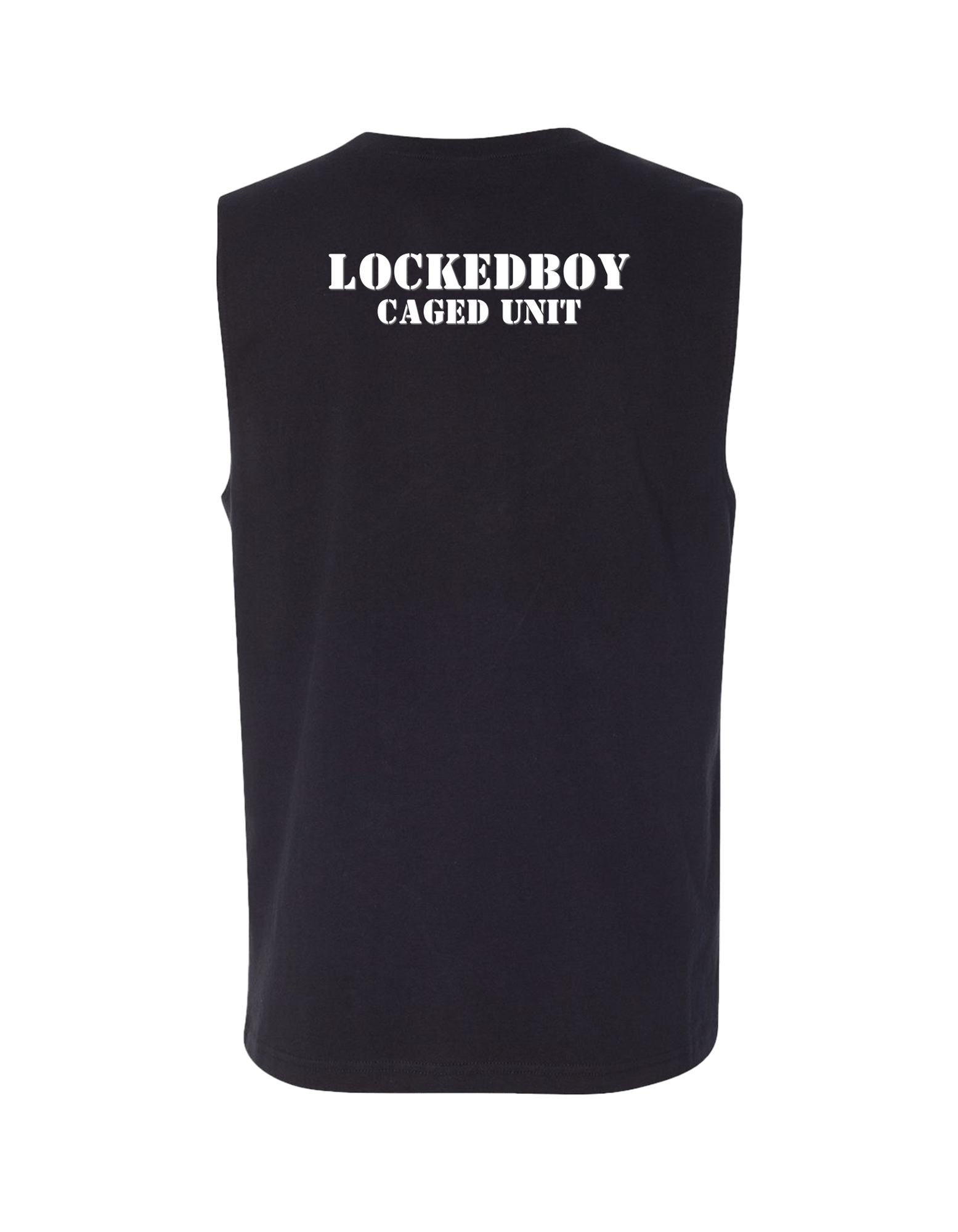 Locktober Caged Unit Muscle Tank – Unisex Jersey Workout Tee for 31 Days of Discipline LeatherDaddy Skin Co.