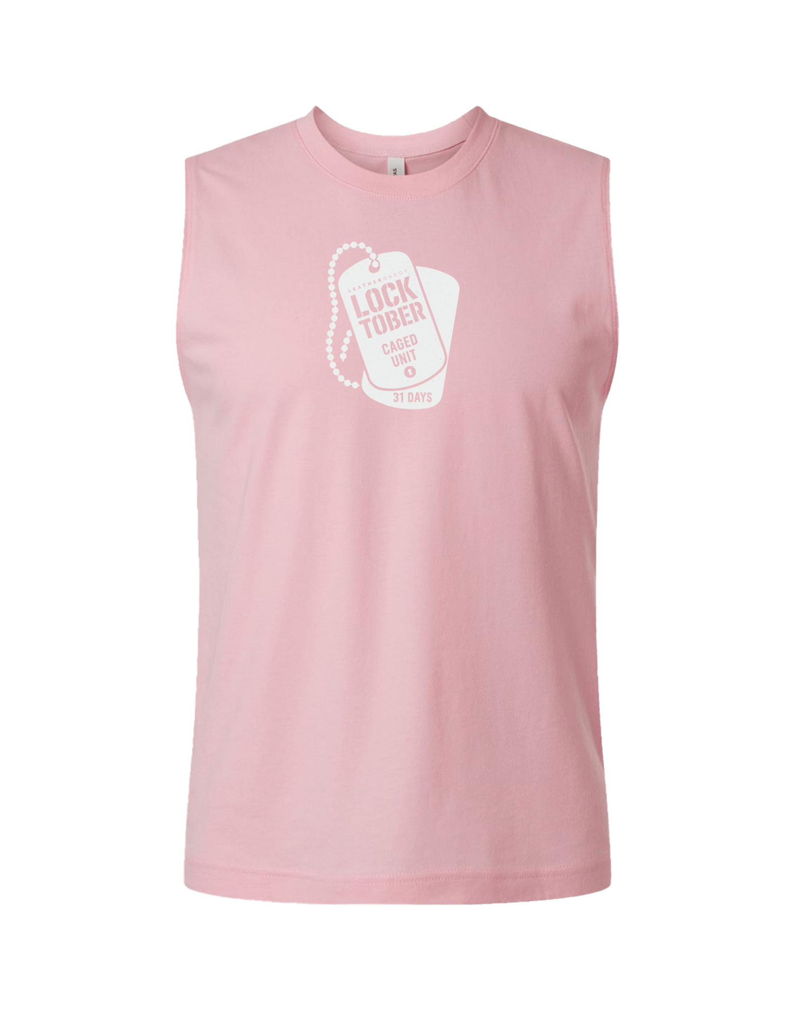 Locktober Caged Unit Muscle Tank – Unisex Jersey Workout Tee for 31 Days of Discipline LeatherDaddy Skin Co.