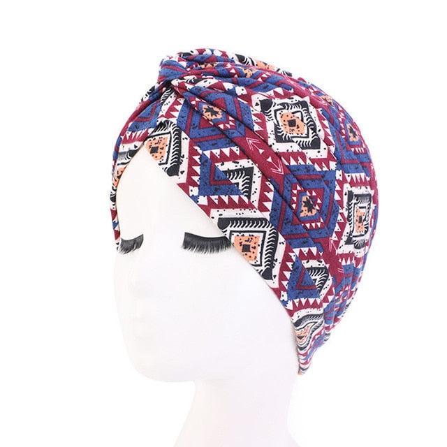 Fashion Soft Cotton Print Inner Headdress Lightweight Turban Elegant Bonnet Hijab Caps Arab Wrap Hijab Headscarf Hat For Woman Stevvex