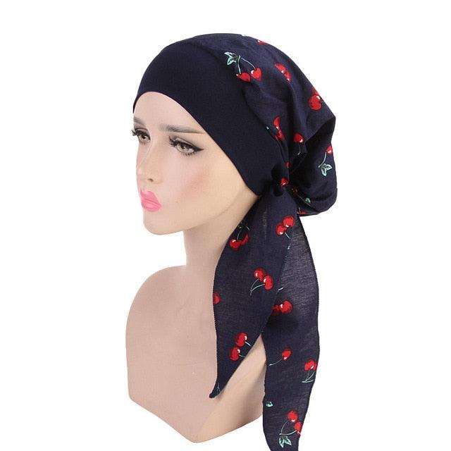 Fashion Printed Flowers Soft Beanie Turban Hat Inner Hijabs Cap Muslim Head Scarf Turban Bonnet Ladies Wrap Under Hijab Caps For Women Stevvex