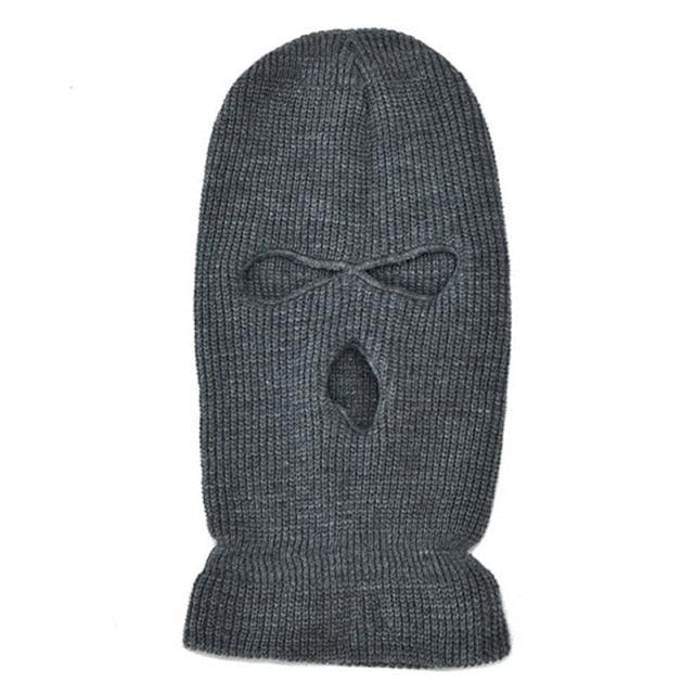 Ski Mask Knitted Face Cover Winter Balaclava Full Face Mask for Winter Outdoor Sports Winter Three 3 Hole Balaclava Knit Hat Ski Mask 3-Hole Knit Hat Full Face Cover Balaclava Hats Funny Party Embroidery Beanies Caps Hole Knitted Full Face Cover Stevvex
