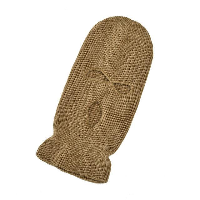 Full Face Cover Ski Mask Hat 3 Holes Balaclava Army Tactical CS Windproof Knit Beanies Bonnet Winter Warm Unisex Caps Neck Gaiter, Winter Balaclava Warm Knit Beanie for Outdoor Sports Outdoor Full Face Cover Thermal Ski Mask One Size Stevvex