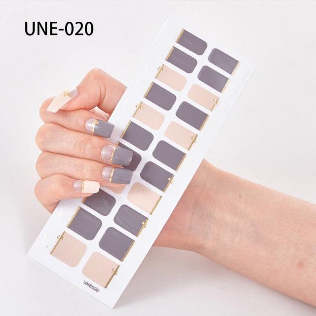 New Year Nail Art Decoration Sticker Manicure French Shiny Sequins Nail Polish Strips Wraps Accessories Manicure Nail Art Stickers French Tip Guides Stickers French Nail Stickers Form Fringe Guides for Decoration Stencil Tools