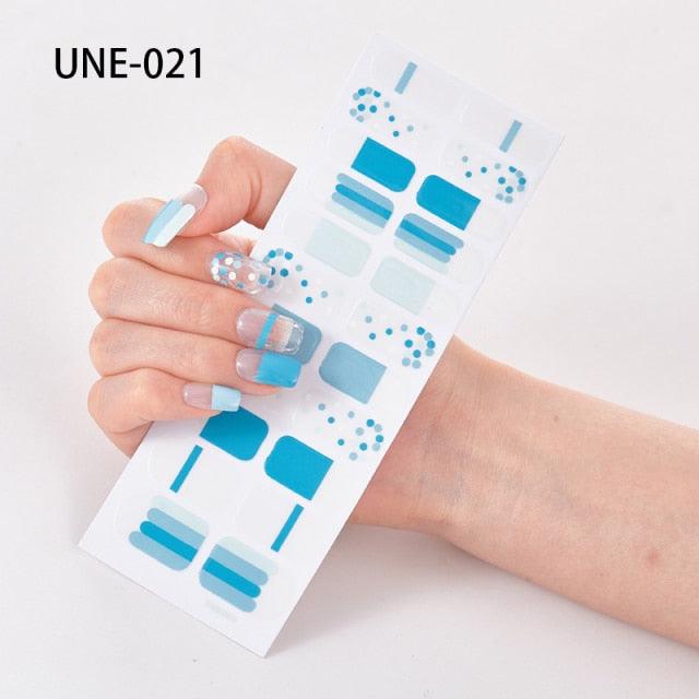 New Year Nail Art Decoration Sticker Manicure French Shiny Sequins Nail Polish Strips Wraps Accessories Manicure Nail Art Stickers French Tip Guides Stickers French Nail Stickers Form Fringe Guides for Decoration Stencil Tools