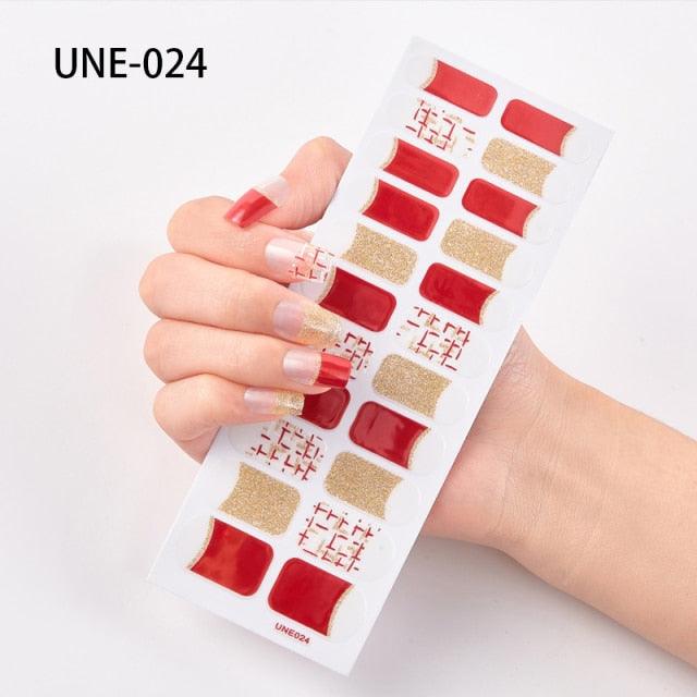 New Year Nail Art Decoration Sticker Manicure French Shiny Sequins Nail Polish Strips Wraps Accessories Manicure Nail Art Stickers French Tip Guides Stickers French Nail Stickers Form Fringe Guides for Decoration Stencil Tools