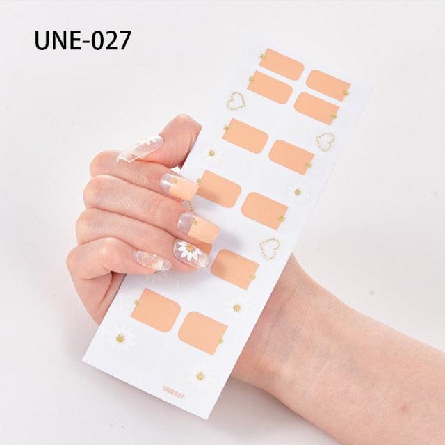 New Year Nail Art Decoration Sticker Manicure French Shiny Sequins Nail Polish Strips Wraps Accessories Manicure Nail Art Stickers French Tip Guides Stickers French Nail Stickers Form Fringe Guides for Decoration Stencil Tools
