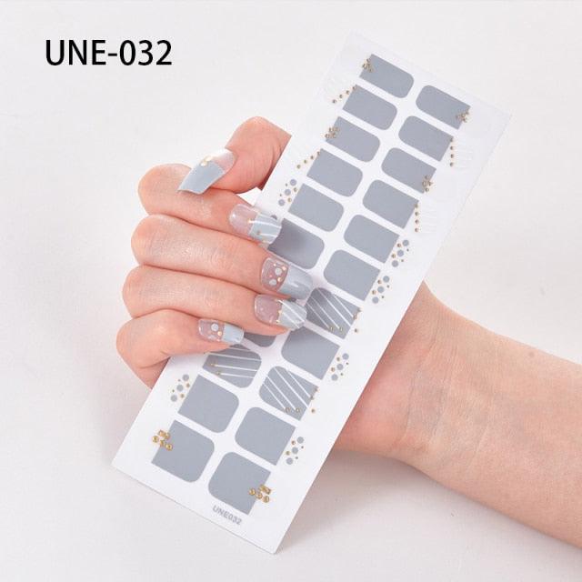 New Year Nail Art Decoration Sticker Manicure French Shiny Sequins Nail Polish Strips Wraps Accessories Manicure Nail Art Stickers French Tip Guides Stickers French Nail Stickers Form Fringe Guides for Decoration Stencil Tools