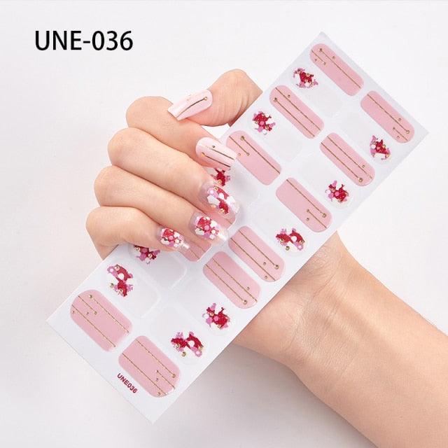 New Year Nail Art Decoration Sticker Manicure French Shiny Sequins Nail Polish Strips Wraps Accessories Manicure Nail Art Stickers French Tip Guides Stickers French Nail Stickers Form Fringe Guides for Decoration Stencil Tools
