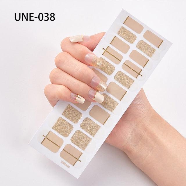 New Year Nail Art Decoration Sticker Manicure French Shiny Sequins Nail Polish Strips Wraps Accessories Manicure Nail Art Stickers French Tip Guides Stickers French Nail Stickers Form Fringe Guides for Decoration Stencil Tools