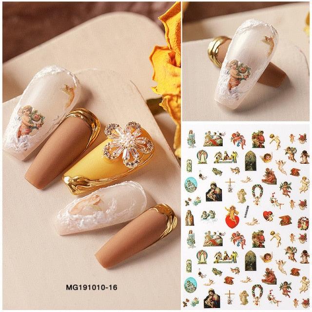 NEW 3D Flower Nail Sticker Art Pink Rose Nail Adhesive Slider Beauty Wedding Nail Art Decorations Designs Tool Manicure for Woman Decoration Nail Art Nail Ornament Self Adhesive Nail Decals Colorful Nail Sticker Jewelry Design For Nails Sliders Tips