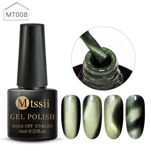 Popular Cat Eye Gel Nail Polish Magnetic Colorful UV Rainbow Gel Fashion Charming Effect Modern Design