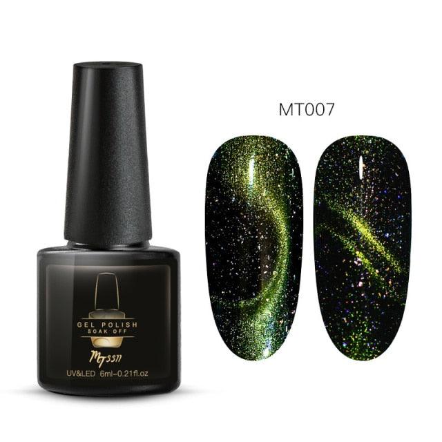Popular Cat Eye Gel Nail Polish Magnetic Colorful UV Rainbow Gel Fashion Charming Effect Modern Design
