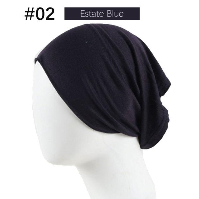 New Winter Autumn Soft Solid Color Inner Hijab  Cap Lightweight Muslim Turban Elegant Hijab Caps Hat Islam Under Scarf  Undercap Bonnet Color Soft Jersey Stretch Hijab's Tube Cap Hat Hijab Bonnet Muslim Women Scarf Turbans Head For Women Stevvex