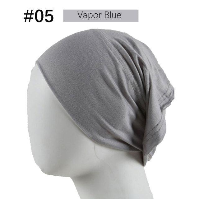 New Winter Autumn Soft Solid Color Inner Hijab  Cap Lightweight Muslim Turban Elegant Hijab Caps Hat Islam Under Scarf  Undercap Bonnet Color Soft Jersey Stretch Hijab's Tube Cap Hat Hijab Bonnet Muslim Women Scarf Turbans Head For Women Stevvex