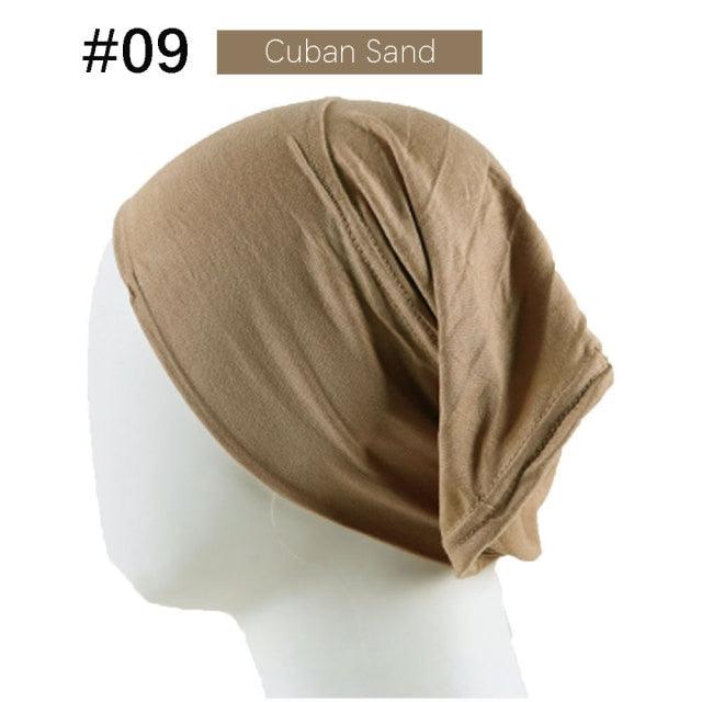 New Winter Autumn Soft Solid Color Inner Hijab  Cap Lightweight Muslim Turban Elegant Hijab Caps Hat Islam Under Scarf  Undercap Bonnet Color Soft Jersey Stretch Hijab's Tube Cap Hat Hijab Bonnet Muslim Women Scarf Turbans Head For Women Stevvex