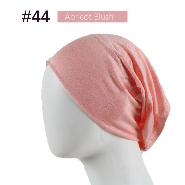 New Winter Autumn Soft Solid Color Inner Hijab  Cap Lightweight Muslim Turban Elegant Hijab Caps Hat Islam Under Scarf  Undercap Bonnet Color Soft Jersey Stretch Hijab's Tube Cap Hat Hijab Bonnet Muslim Women Scarf Turbans Head For Women Stevvex