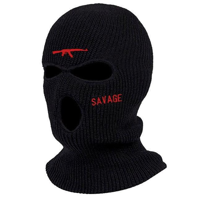1Pc Embroidery Balaclava Face Mask 3-Hole for Cold Weather, Winter Ski Mask for Men and Women Thermal Cycling Mask Christmas Gift Face Scarf Mask Sunscreen Dustproof Army Cycling Hunting Fishing Tactical Airsoft Hat Stevvex
