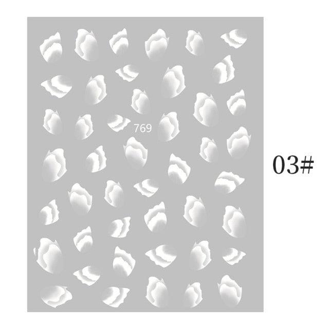 Nail Art 3D Stickers Black White Gold Love Hearts Pattern Nail Decals Manicures Nails Design Adhesive Wraps Tip Decoration Manicure Woman Decoration Nail Art Nail Ornament Self Adhesive Nail Decals Colorful Nail Sticker Jewelry Design For Nails Sliders