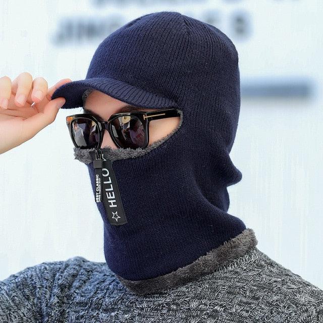 Coral Fleece Winter Women Knitted Hats Add Fur Warm Winter Hats For Women With Zipper Keep Face Warmer Balaclava Pompoms Cap Balaclava Gorgas Bonnet Knitted Hat Windproof Ski Mask Cold Weather Face Mask Motorcycle Balaclava Hood Warmer Winter Sports Cap Stevvex