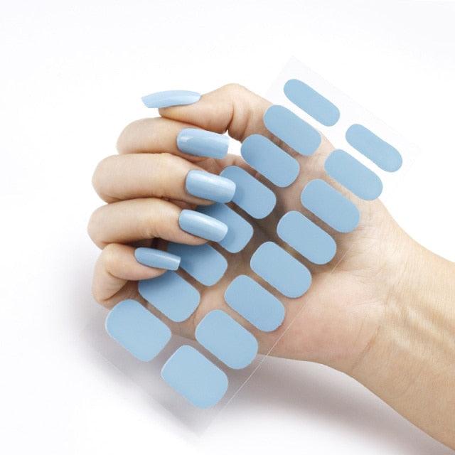 New Year Pure Color Nail Wrap Decals Plain Decor Stickers Nail Art Sticker Set Minimalist Nail Strip Christmas Nail Sticker Nail Decorations Accessories Metal Curve Stripe Lines Design Letter Nail Sticker Adhesive Decoration Template Nail Tool Decor