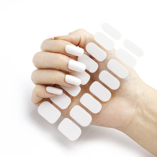 New Year Pure Color Nail Wrap Decals Plain Decor Stickers Nail Art Sticker Set Minimalist Nail Strip Christmas Nail Sticker Nail Decorations Accessories Metal Curve Stripe Lines Design Letter Nail Sticker Adhesive Decoration Template Nail Tool Decor