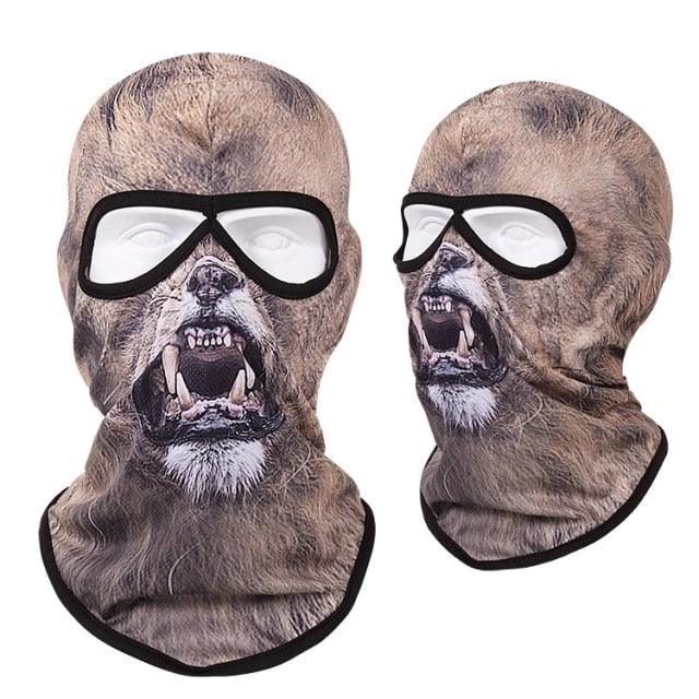 Double Eye Hole Animal Head Hat Horror Role-Playing Full Face Mask Riding Hunting Balaclava Sweat-Absorbent And Breathable Scarf Dustproof Headgear Unisex Cycling Equipment Racing Breather Mask Tactical Airsoft Cap Scarf Mask Ski Hat Spring Summer For Men Stevvex