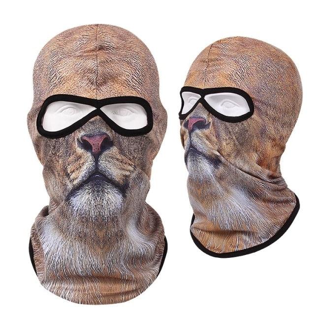 Double Eye Hole Animal Head Hat Horror Role-Playing Full Face Mask Riding Hunting Balaclava Sweat-Absorbent And Breathable Scarf Dustproof Headgear Unisex Cycling Equipment Racing Breather Mask Tactical Airsoft Cap Scarf Mask Ski Hat Spring Summer For Men Stevvex
