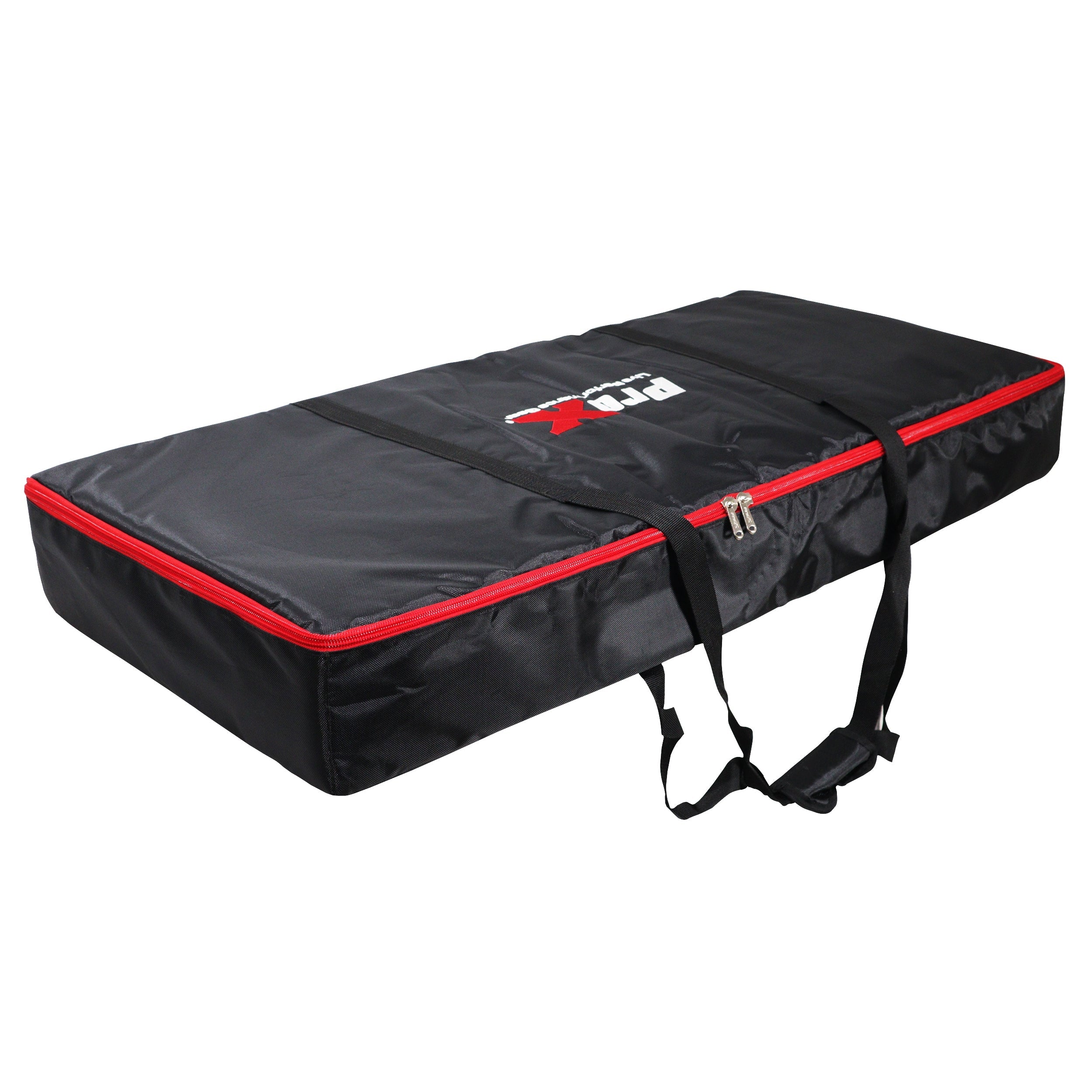 ProX XF-VISTABLMK2 - VISTA DJ Booth Facade Table Station with White and Black Scrim kit and Padded Travel Bag | Black Hardware The DJ Hookup