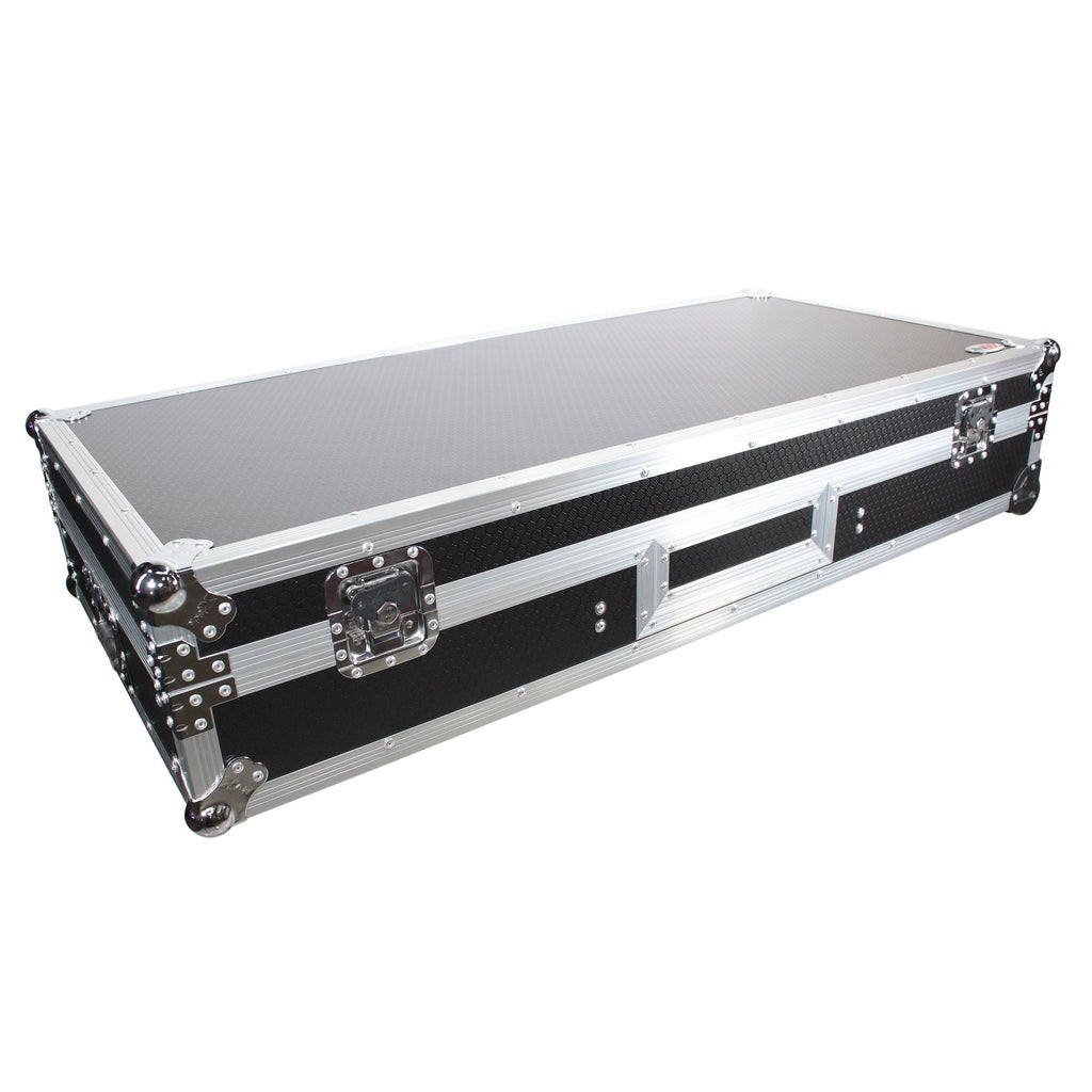 ProX XS-TMC1012WLTFBTL - Flight Coffin Case For Rane 72 Mixer and 2 Turntables in Battle Mode W-Laptop Shelf The DJ Hookup