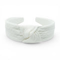 Quilted White - Knotted Headband