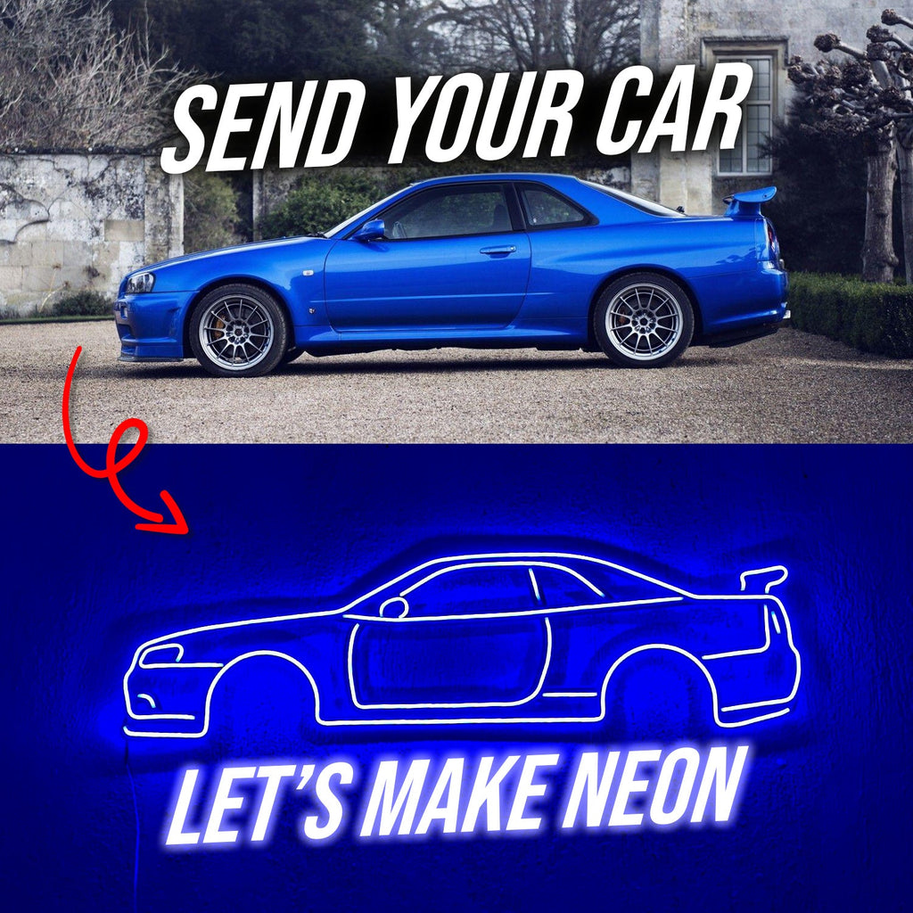 Your Personalized Metal Neon Car Wall Art - MTN0051 Modello Turbo