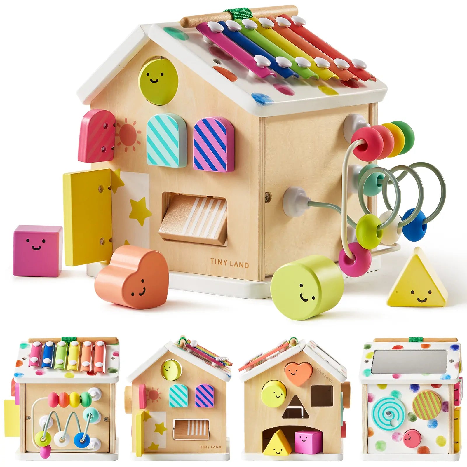 Tiny Land® Cottage Activity Cube - Rainbow Tiny Land INC