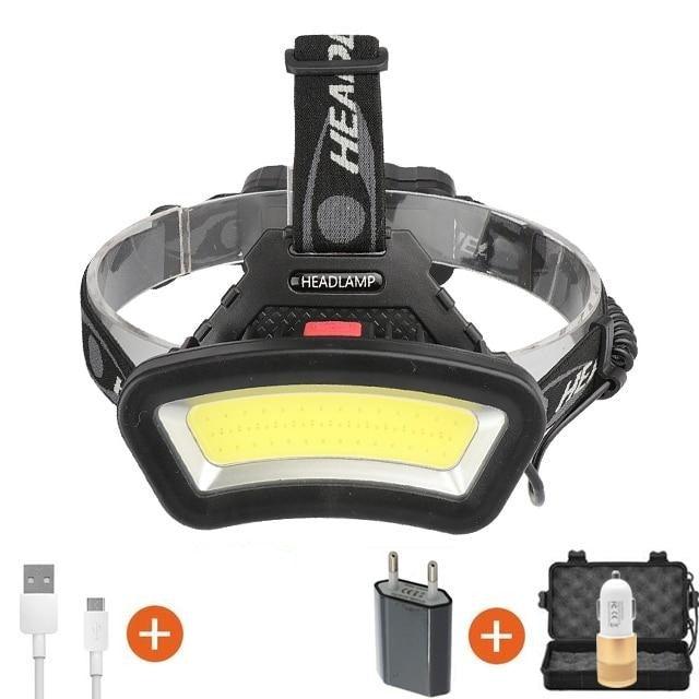 Rechargeable Usb Headlamp 500m Long Range Waterproof Headlight Lightweight Flashlight Hight Lumens Adjustable  Floodlight  For Outdoor Searchlight Hiking Camping Running Fishing Best Headlamps Stevvex