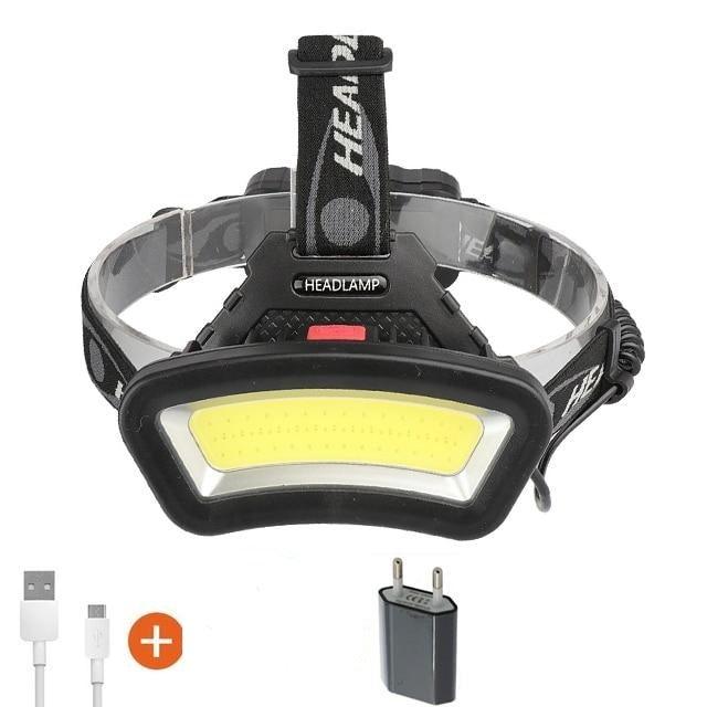 Rechargeable Usb Headlamp 500m Long Range Waterproof Headlight Lightweight Flashlight Hight Lumens Adjustable  Floodlight  For Outdoor Searchlight Hiking Camping Running Fishing Best Headlamps Stevvex