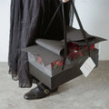 Red Bow Knot Handheld Flower Box with Clear Window