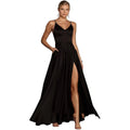 Red Satin Temperament Long Dress